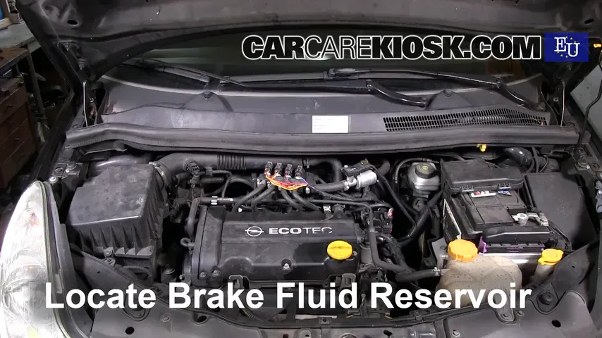 2008 Opel Corsa D 1.2L 4 Cyl. Brake Fluid Add Fluid